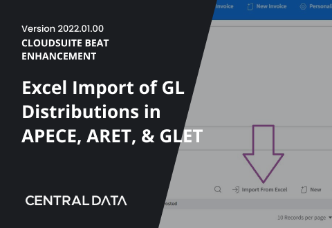 Excel Import of GL Distributions in APECE, ARET, & GLET