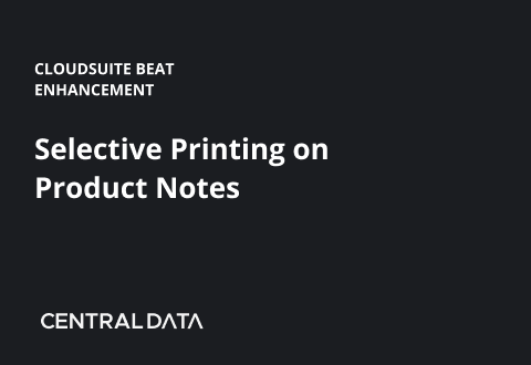 Selective Printing on Product Notes